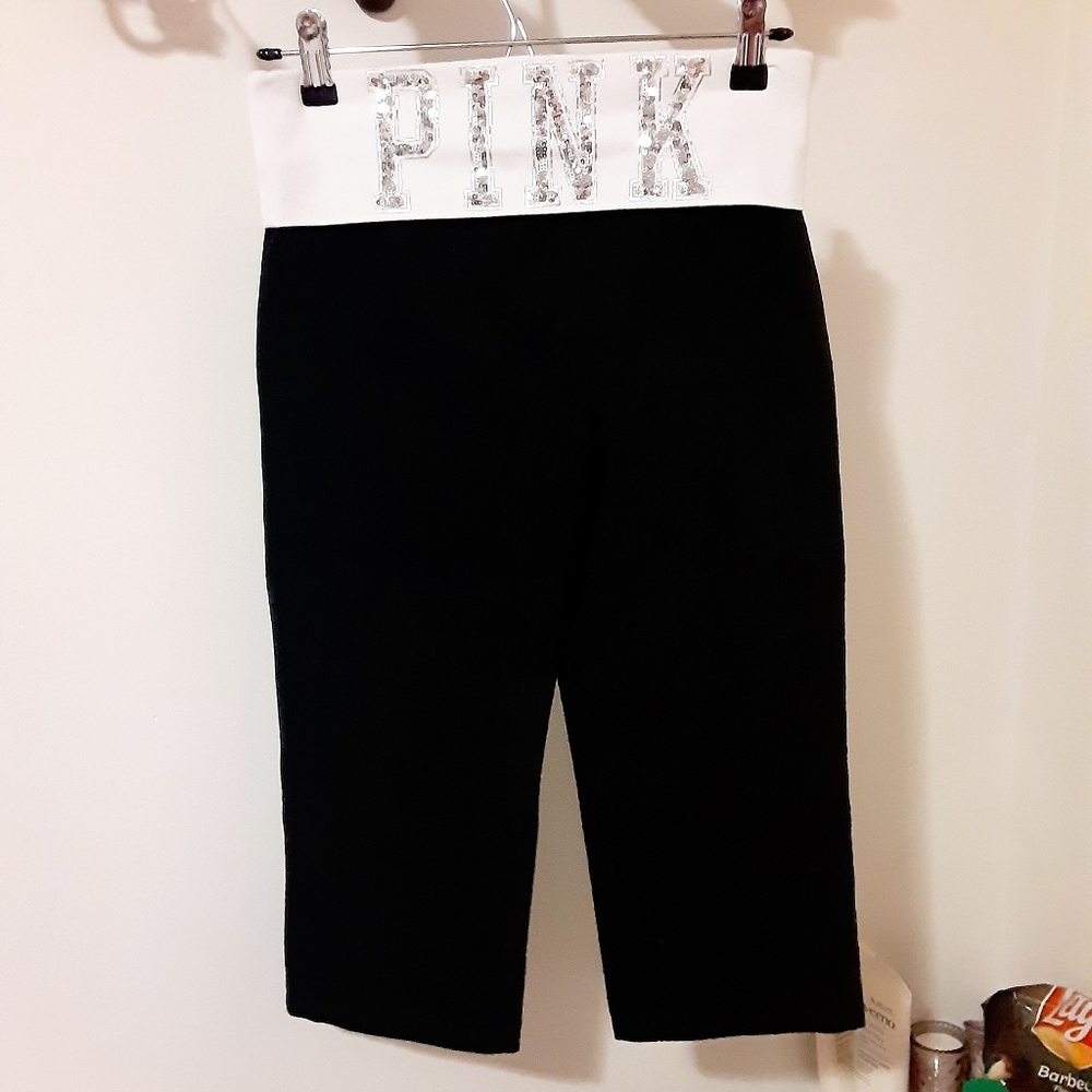 VS PINK BLING CROP LEGGINGS